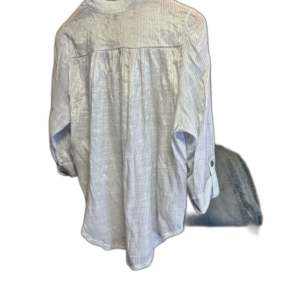 Ava & Grace Striped Henley Top - Size Large - Picture 3 of 5